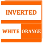 inverted white orange iconpack android application logo